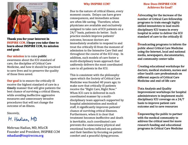 INSPIRE CCM brochure first page