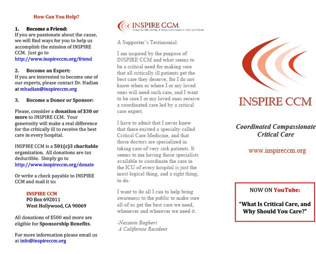 INSPIRE CCM brochure second page